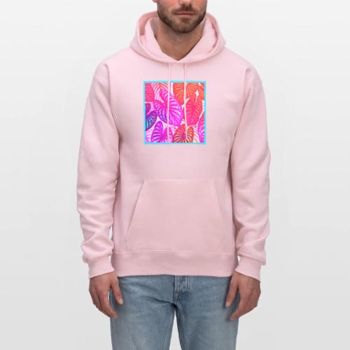 Color Burst Leaves Neon Elegance - Men's Hoodie