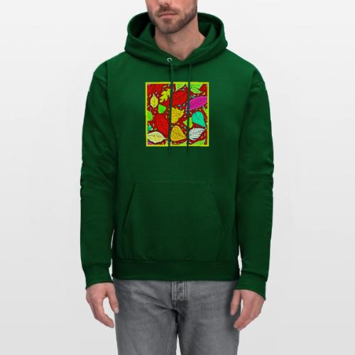Rainbow Leaves Vibrant Pattern - Men's Hoodie