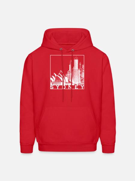 Sydney - Men's Hoodie - red