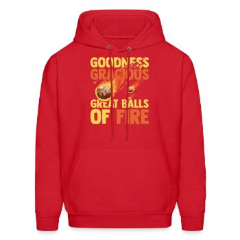 Hilarious Meteors Illustration Stargazers - Men's Hoodie - red - Front - Elias (183cm)