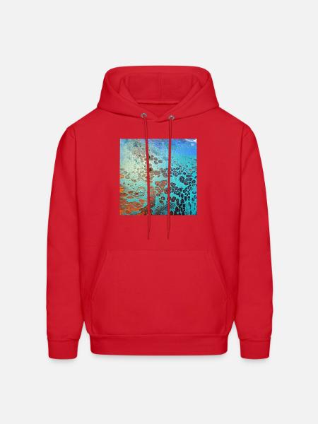 Aqua Cell Burst - Men's Hoodie - red