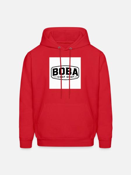 Boba Chop Shop Logo - Men's Hoodie - red