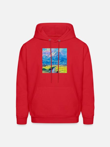 Landscape Horizon - Men's Hoodie - red