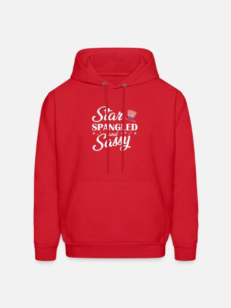 Star Spangled and Sassy - Men's Hoodie - red