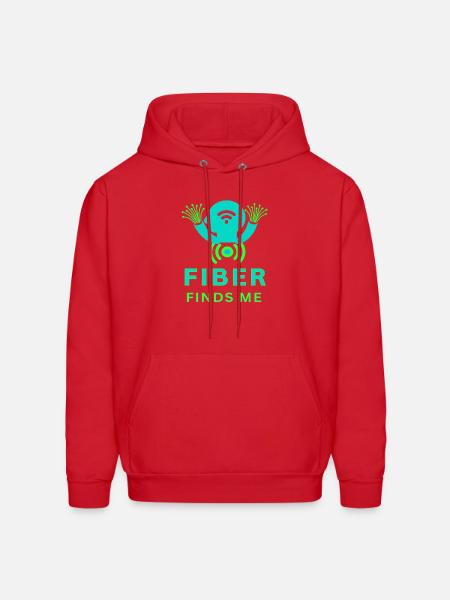 Fiber_Finds_Me_-_sized - Men's Hoodie - red