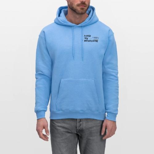 Psalm 28:7 - The Lord is My strength Eng/Hebrew - Men's Hoodie