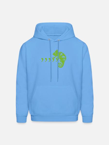 Comma Chameleon - Men's Hoodie - carolina blue