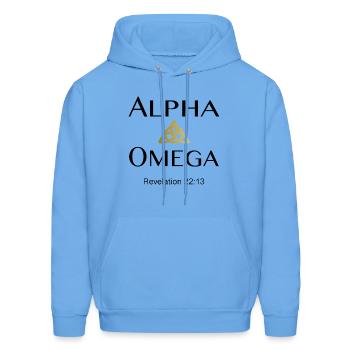 Alpha Omega Apparel & Accessories - Men's Hoodie - carolina blue - Front - Elias (183cm)