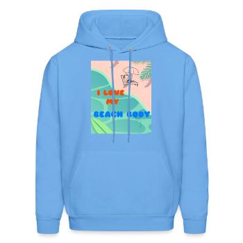 beach body - Men's Hoodie - carolina blue - Front - Elias (183cm)