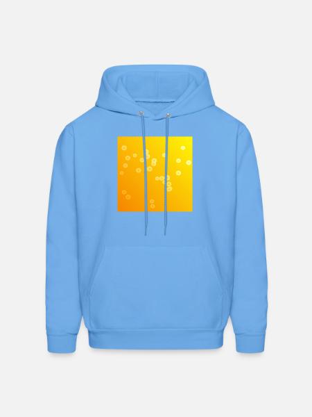 pretty yellow bubbles - Men's Hoodie - carolina blue