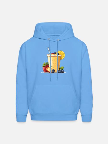 Citrus Berry Smoothie Cup - Men's Hoodie - carolina blue