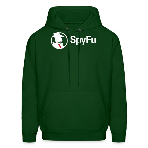 SpyFu Logo Horiz White - Men's Hoodie