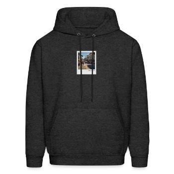Mono Enterprises "Travels" Santa Cruz #3 - Men's Hoodie - charcoal grey - Front - Elias (183cm)