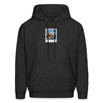 Mono Enterprises "Travels" Santa Cruz 2 - Men's Hoodie - charcoal grey - Front - Elias (183cm)
