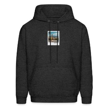 Mono Enterprises "Travels" Palm Springs #3 - Men's Hoodie - charcoal grey - Front - Elias (183cm)