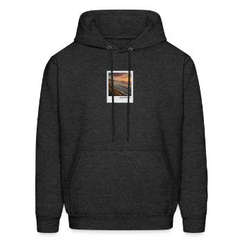 Mono Enterprises "Travels" Newport Beach - Men's Hoodie - charcoal grey - Front - Elias (183cm)