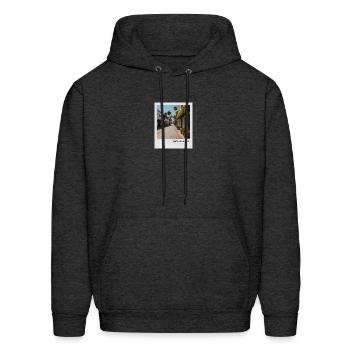 Mono Enterprises "Travels" Santa Barbara #2 - Men's Hoodie - charcoal grey - Front - Elias (183cm)
