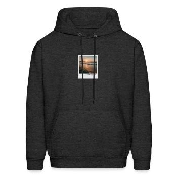 Mono Enterprises "Travels" Huntington Beach - Men's Hoodie - charcoal grey - Front - Elias (183cm)