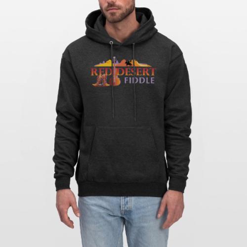 Red Desert Fiddle, Red Text Cut-Out. - Men's Hoodie