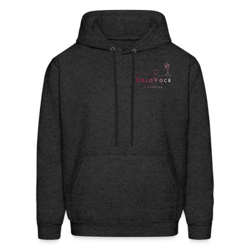 Red White Gradient left chest - Men's Hoodie
