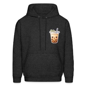 Bubble tea - Men's Hoodie - charcoal grey - Front - Elias (183cm)