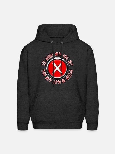 Both Be Wrong - Men's Hoodie - charcoal grey