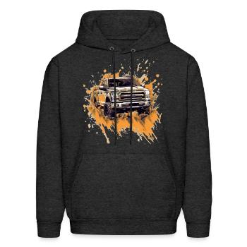 F150 Mud Puddle - Men's Hoodie - charcoal grey - Front - Elias (183cm)
