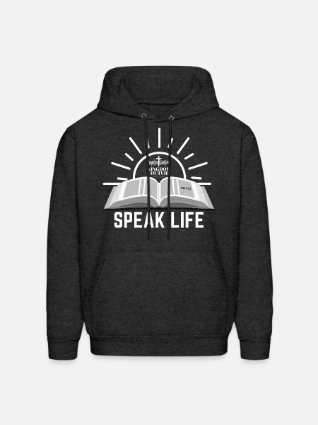 Speak Life - Men's Hoodie - charcoal grey
