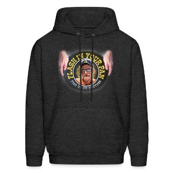 New Logo with Flash - Men's Hoodie - charcoal grey - Front - Elias (183cm)