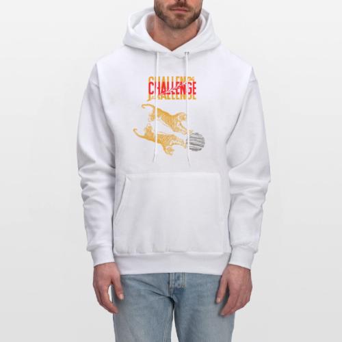 Double tiger fashion, jungle feline animals. - Men's Hoodie