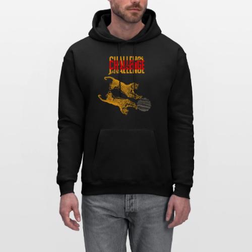 Double tiger fashion, jungle feline animals. - Men's Hoodie