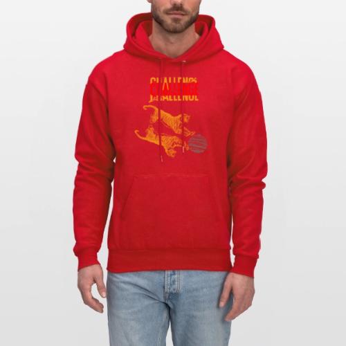 Double tiger fashion, jungle feline animals. - Men's Hoodie
