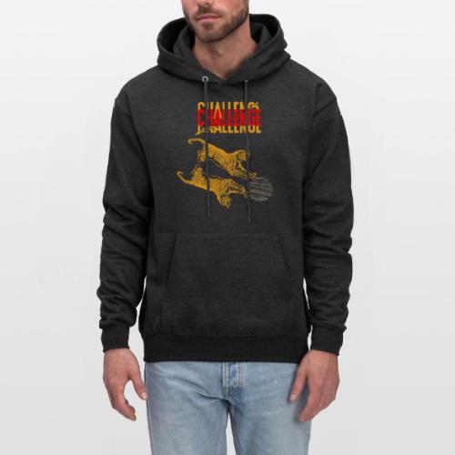 Double tiger fashion, jungle feline animals. - Men's Hoodie