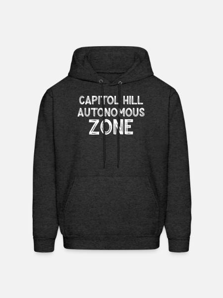 Capitol Hill Autonomous Zone - Men's Hoodie - charcoal grey