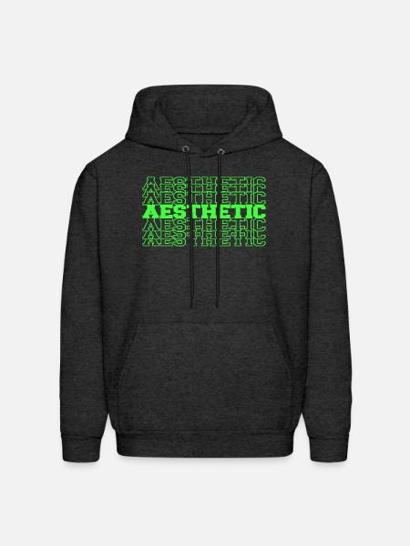 Neon Green Aesthetic - Men's Hoodie - charcoal grey