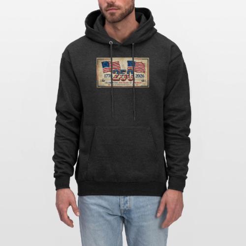USA 250th Anniversary Flags Emblem - Men's Hoodie
