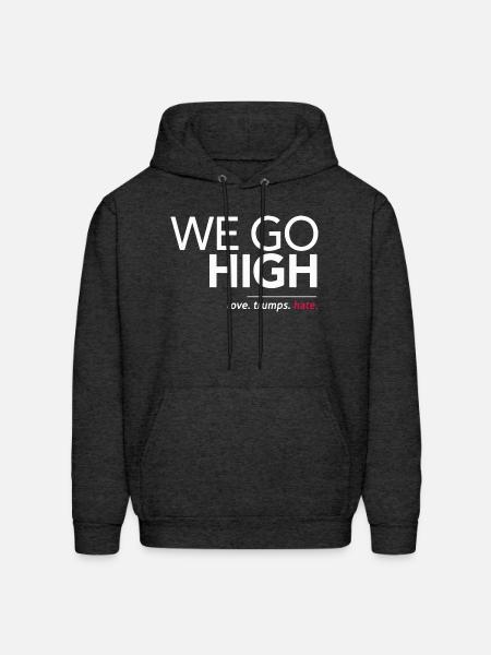 We Go High - Men's Hoodie - charcoal grey