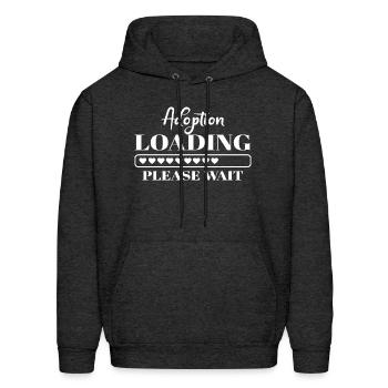 Adoption Loading Apparel - Men's Hoodie - charcoal grey - Front - Elias (183cm)