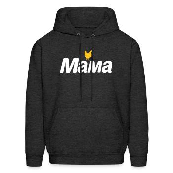 Mama Hen 1 - Men's Hoodie - charcoal grey - Front - Elias (183cm)