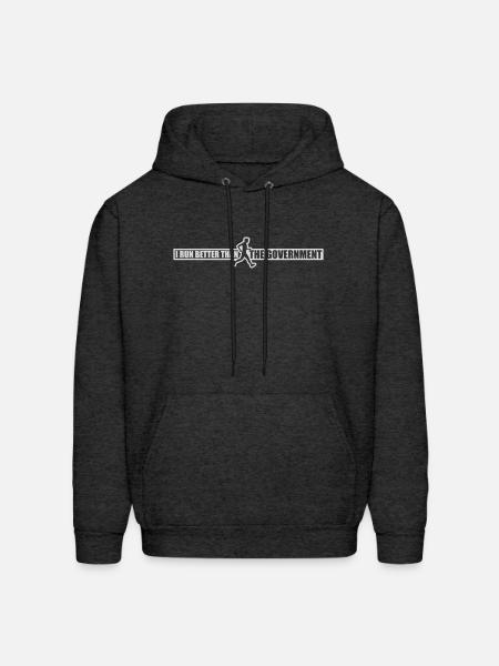 run better than government - Men's Hoodie - charcoal grey