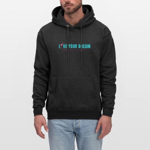 Live Your Dream w/Flamingo Bird - Men's Hoodie