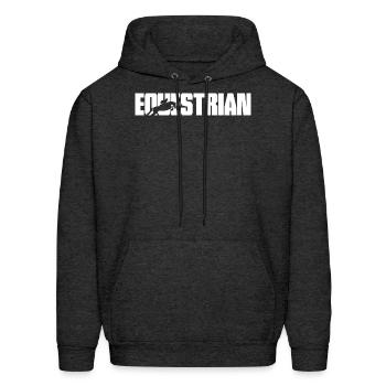 Equestrian Hoodies Designs Equestrian Hoodies Grey - Men's Hoodie - charcoal grey - Front - Elias (183cm)