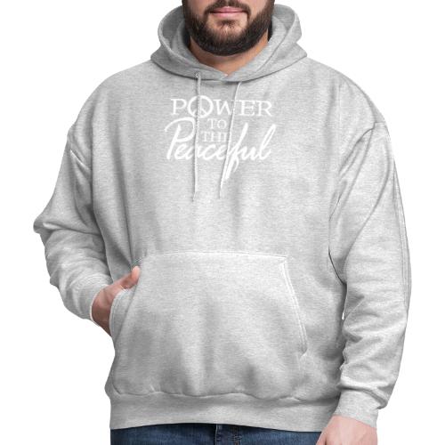 Power To The Peaceful - White - Men's Hoodie