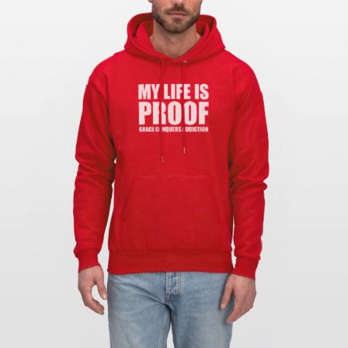 Proof: Grace Conquers Addiction - Men's Hoodie