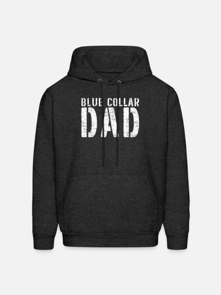 Blue Collar Dad - Men's Hoodie - charcoal grey