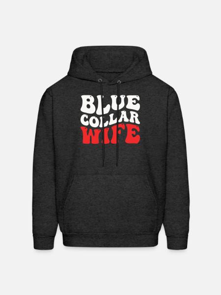 Blue Collar Wife - Men's Hoodie - charcoal grey