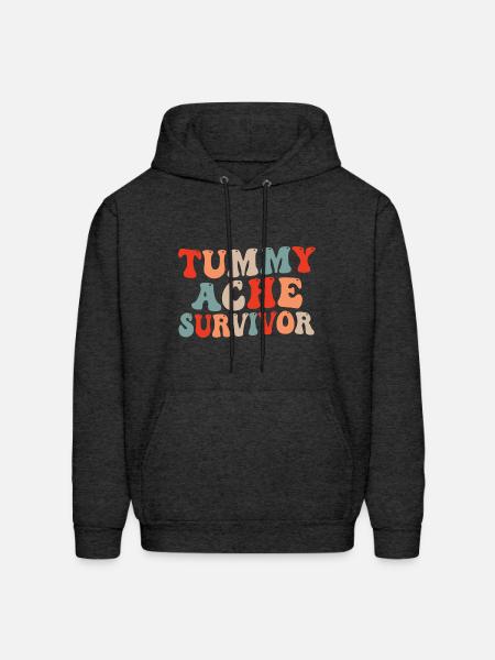 Tummy Ache Survivor - Men's Hoodie - charcoal grey
