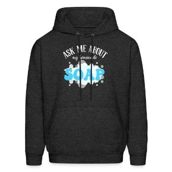 Soap Making Soap Maker - Men's Hoodie - charcoal grey - Front - Elias (183cm)