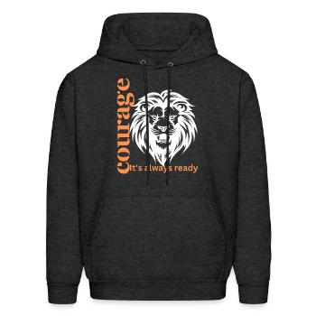 Courage - Men's Hoodie - charcoal grey - Front - Elias (183cm)