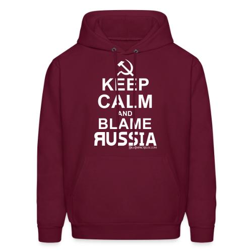 Keep Calm and Blame Russia (white) - Men's Hoodie